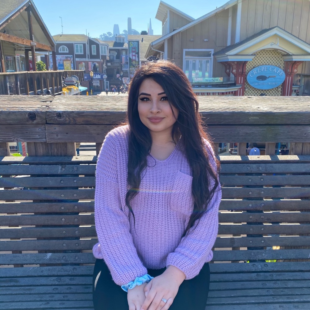 Purple knit sweater